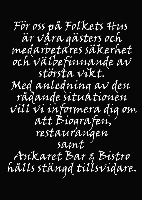 Stängt!
